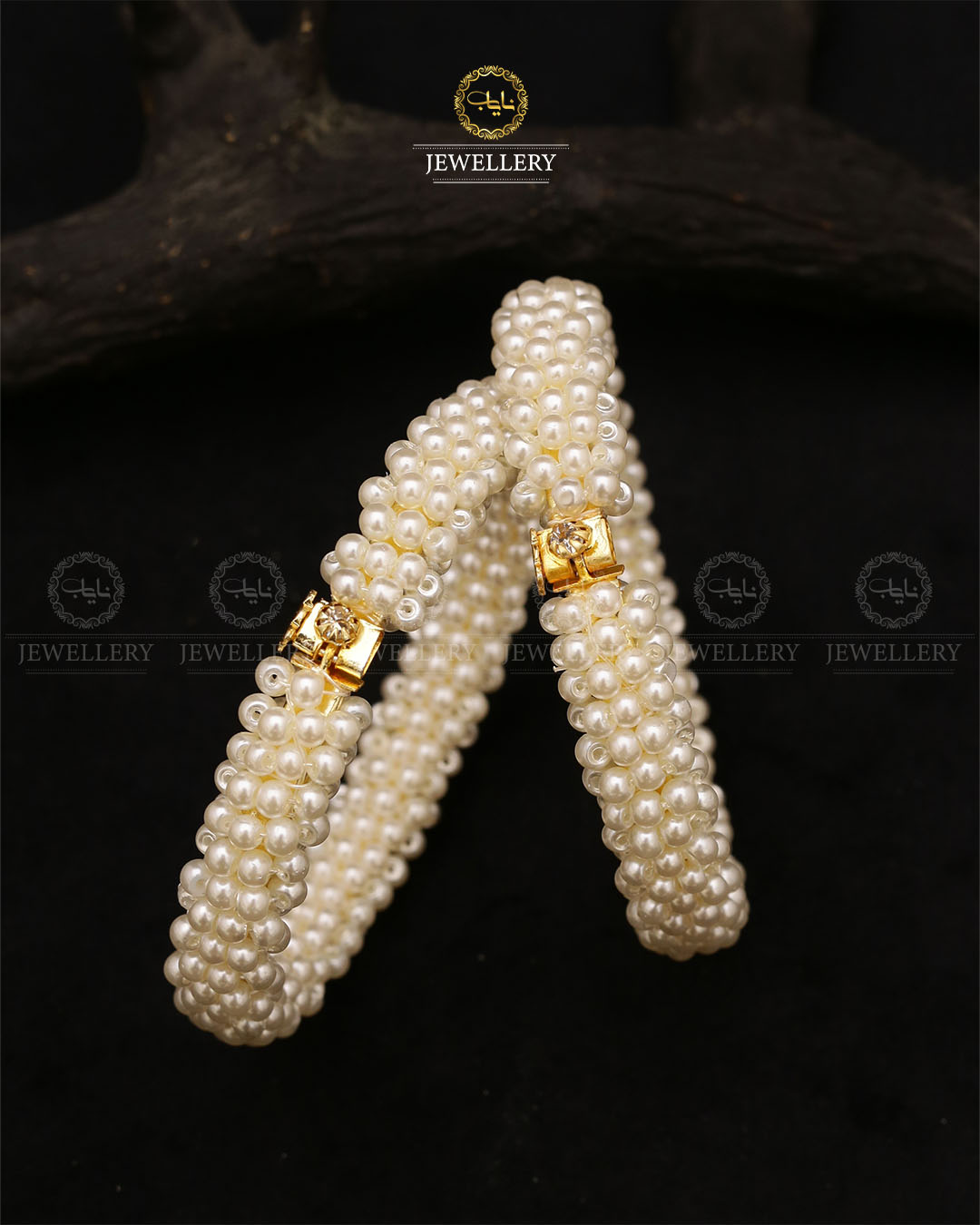 Pearl Gajra Openable Bangles-2693 Nayab Jewellery