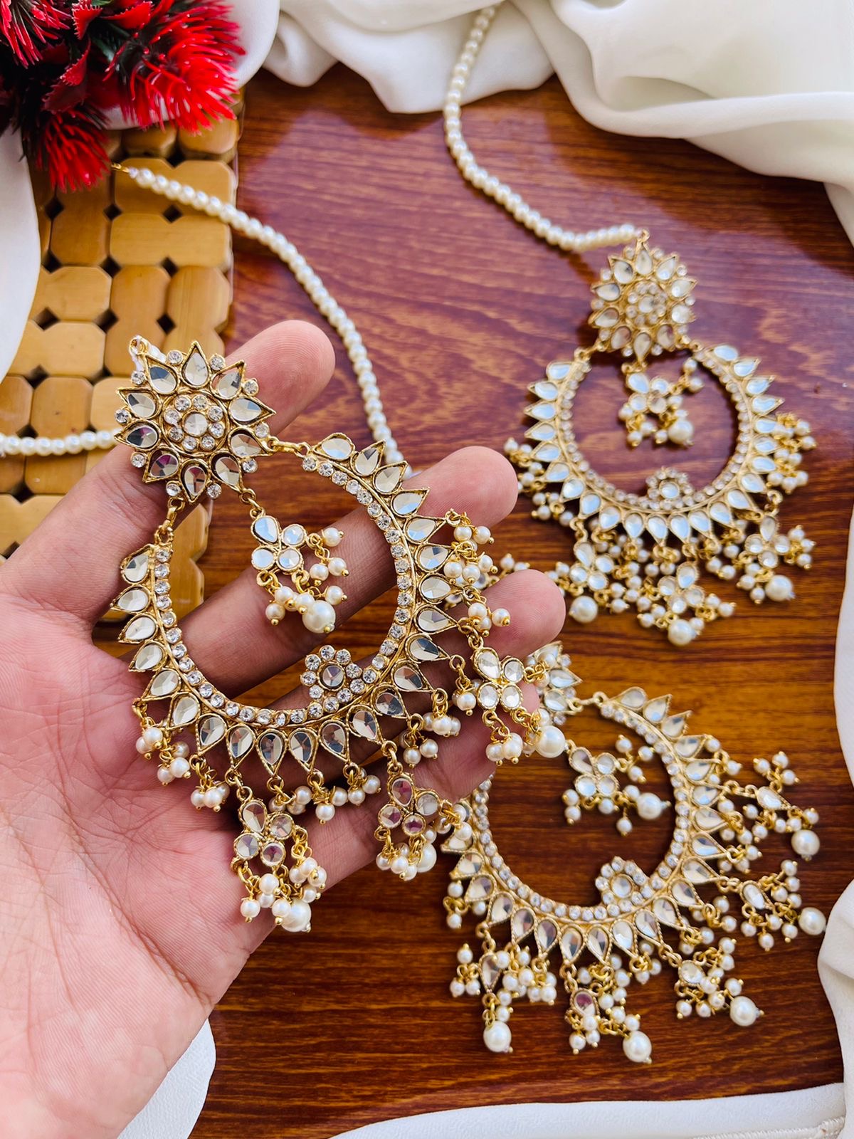 Kundan Baali Tika set-2790 Nayab Jewellery