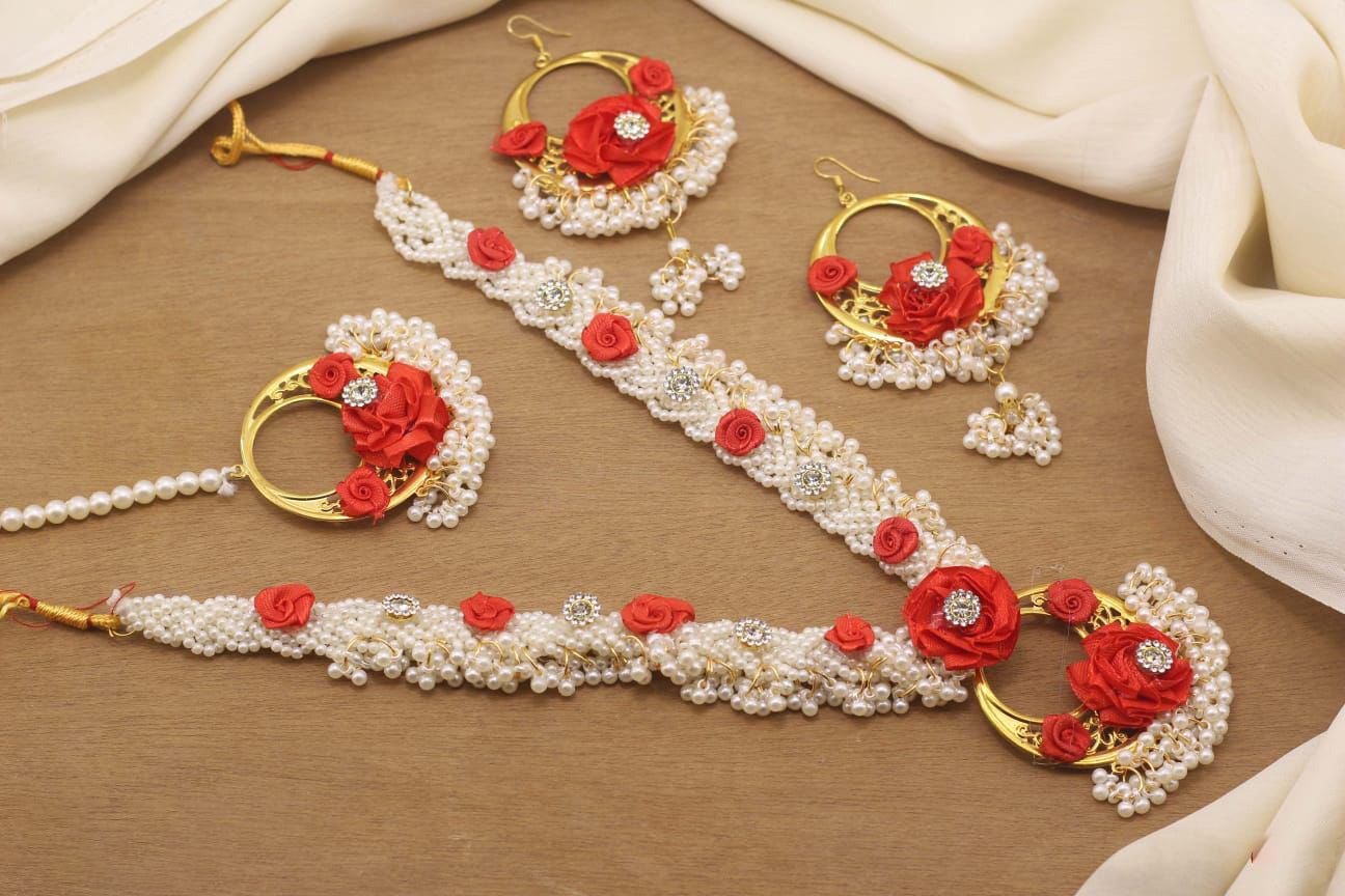 Mehndi/Mayo 4 pcs  Mala set-2543 Nayab Jewellery