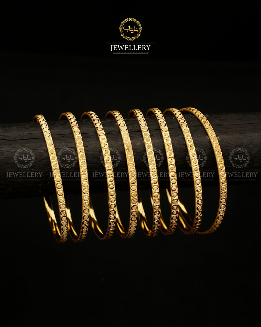 Gold Look Indian 8 pcs Bangles BL-5026