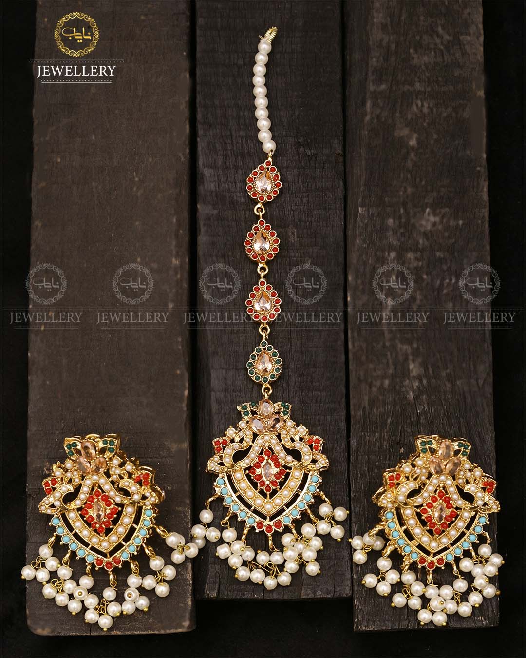 Noratan Earrings Tika set-2694 Nayab Jewellery