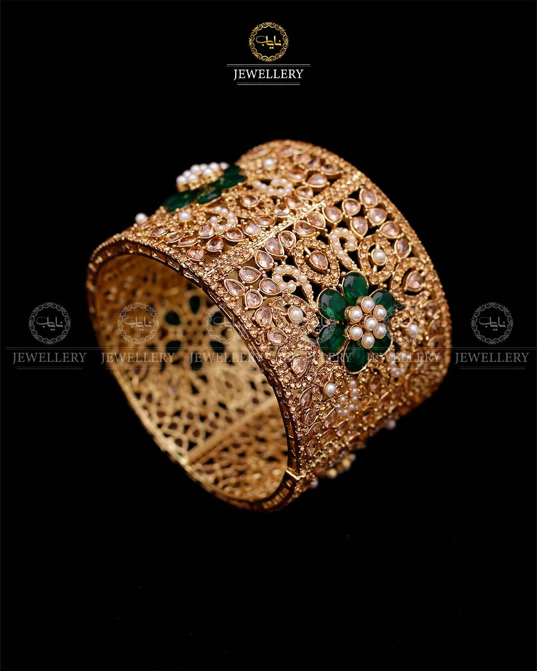 Floral Bridal Openable Bangle (Each)-2594 Nayab Jewellery