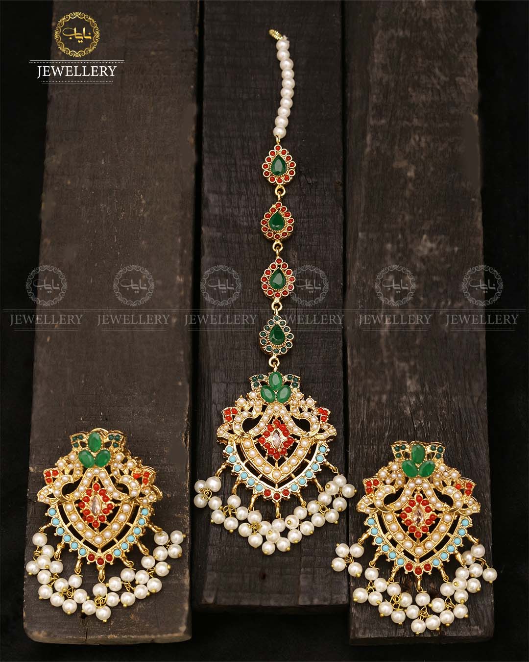 Noratan Earrings Tika set-2694 Nayab Jewellery