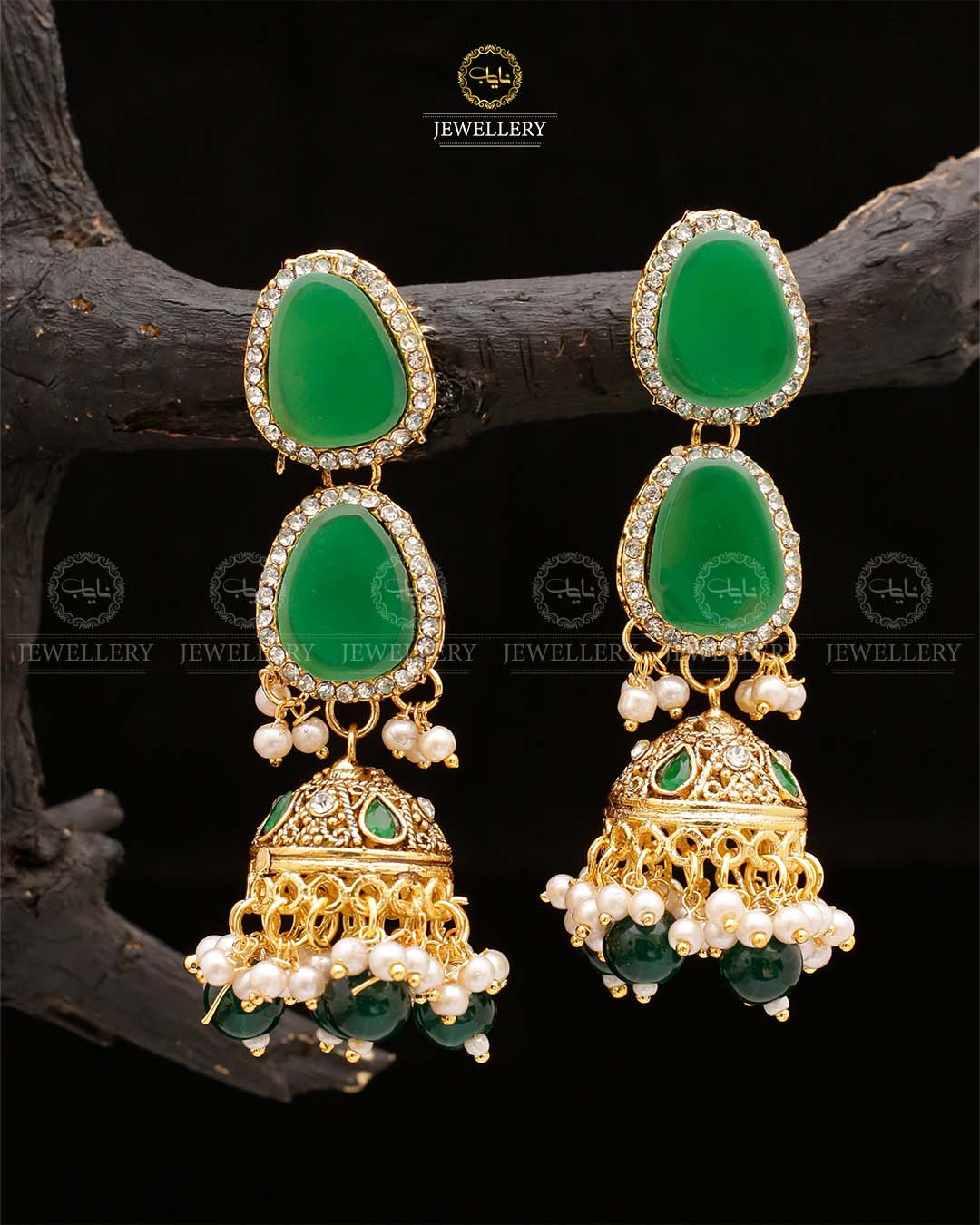 Shahi Long Jhumka-2563-Golden Nayab Jewellery