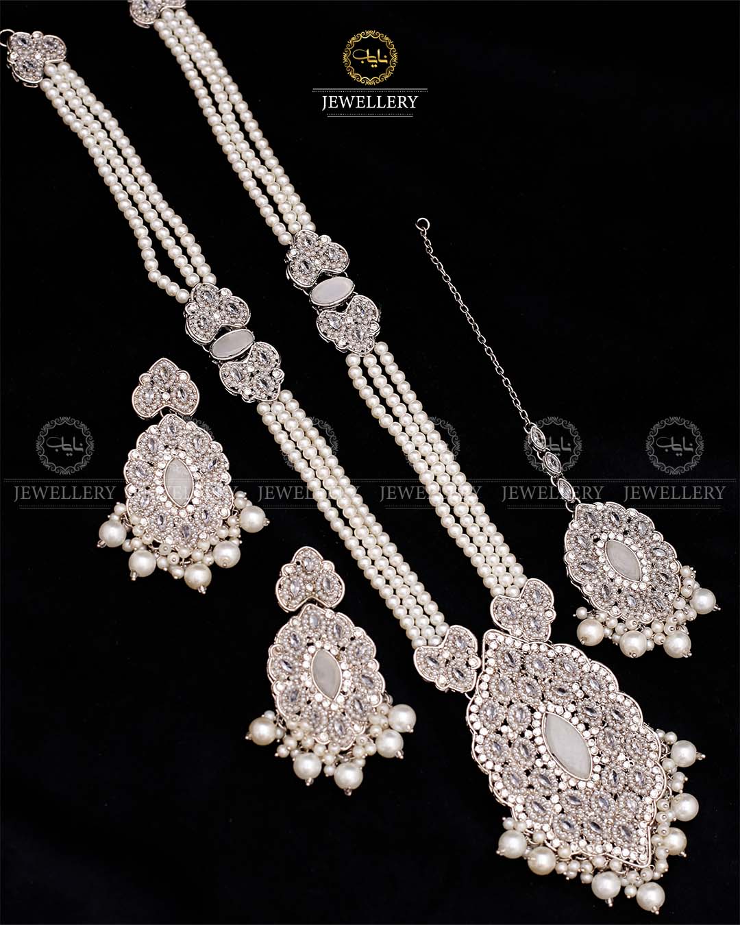 Johar Mala Set-2562-Silver Nayab Jewellery