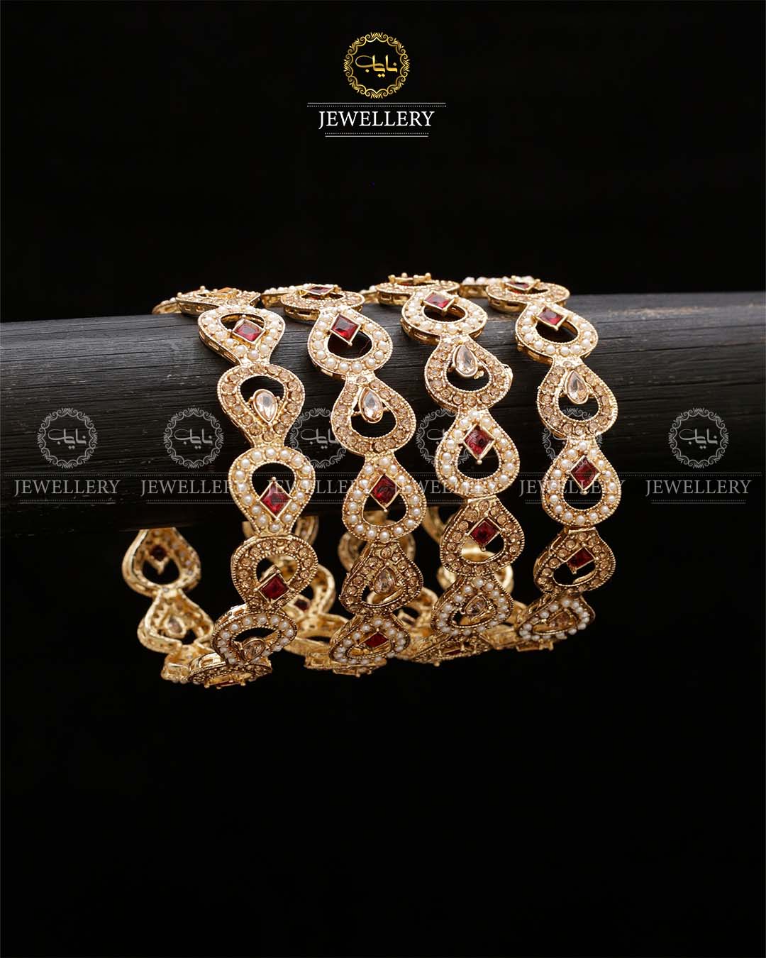 Sofia 4 pcs Bangles set BL-5058-Golden