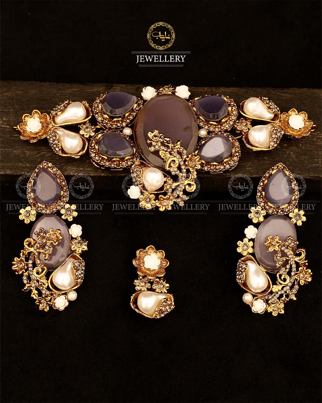 Turkish Mother Pearl Chokar set-2931