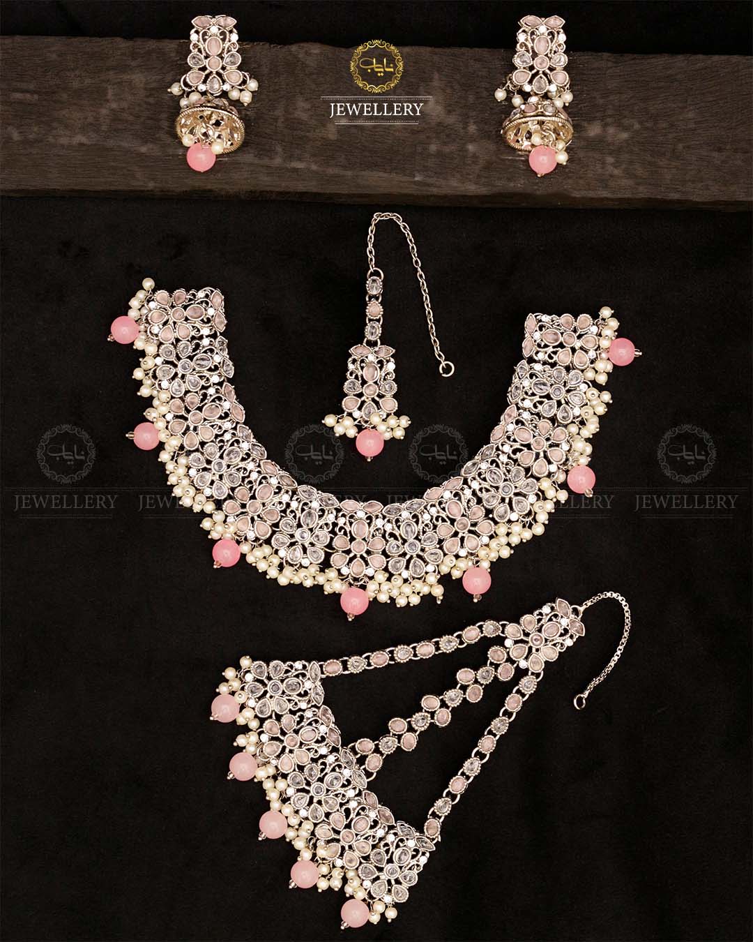 Fliexible Zirconia Bridal set-2852-Silver