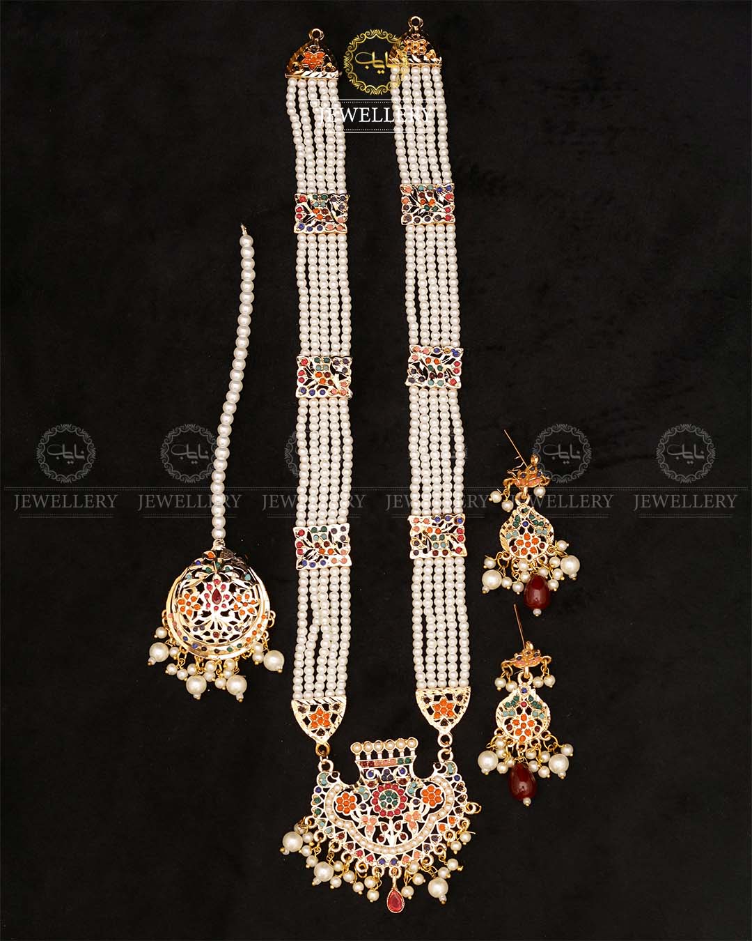 Gold plated Hyedrabadi Mala set-2702 Nayab Jewellery