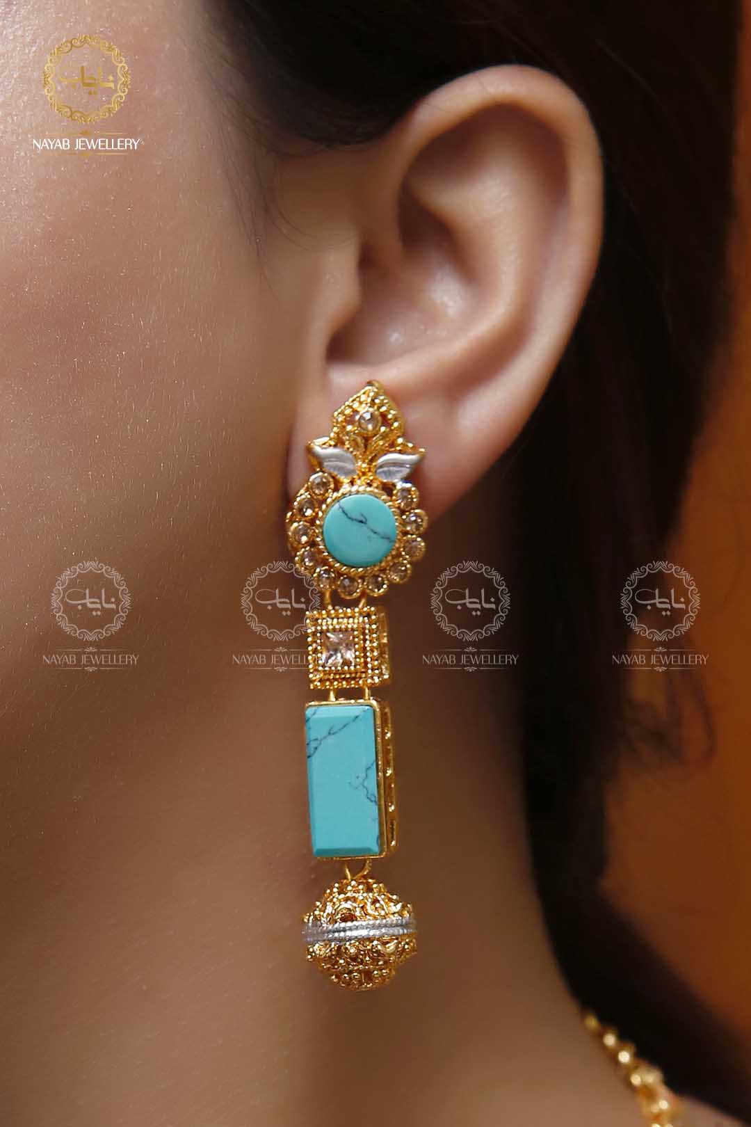 Trendy Bridal Egyptian Mala with Earring NJ-1166