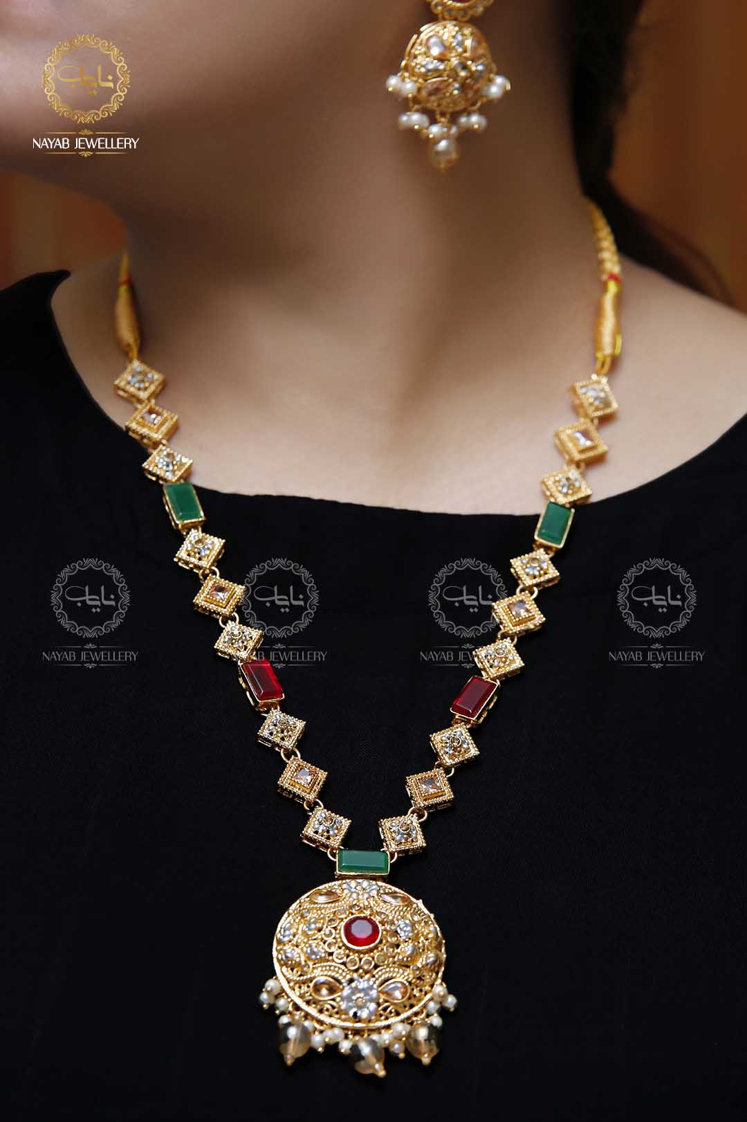 Latest Style Egyptian Mala With Earring NJ-1503