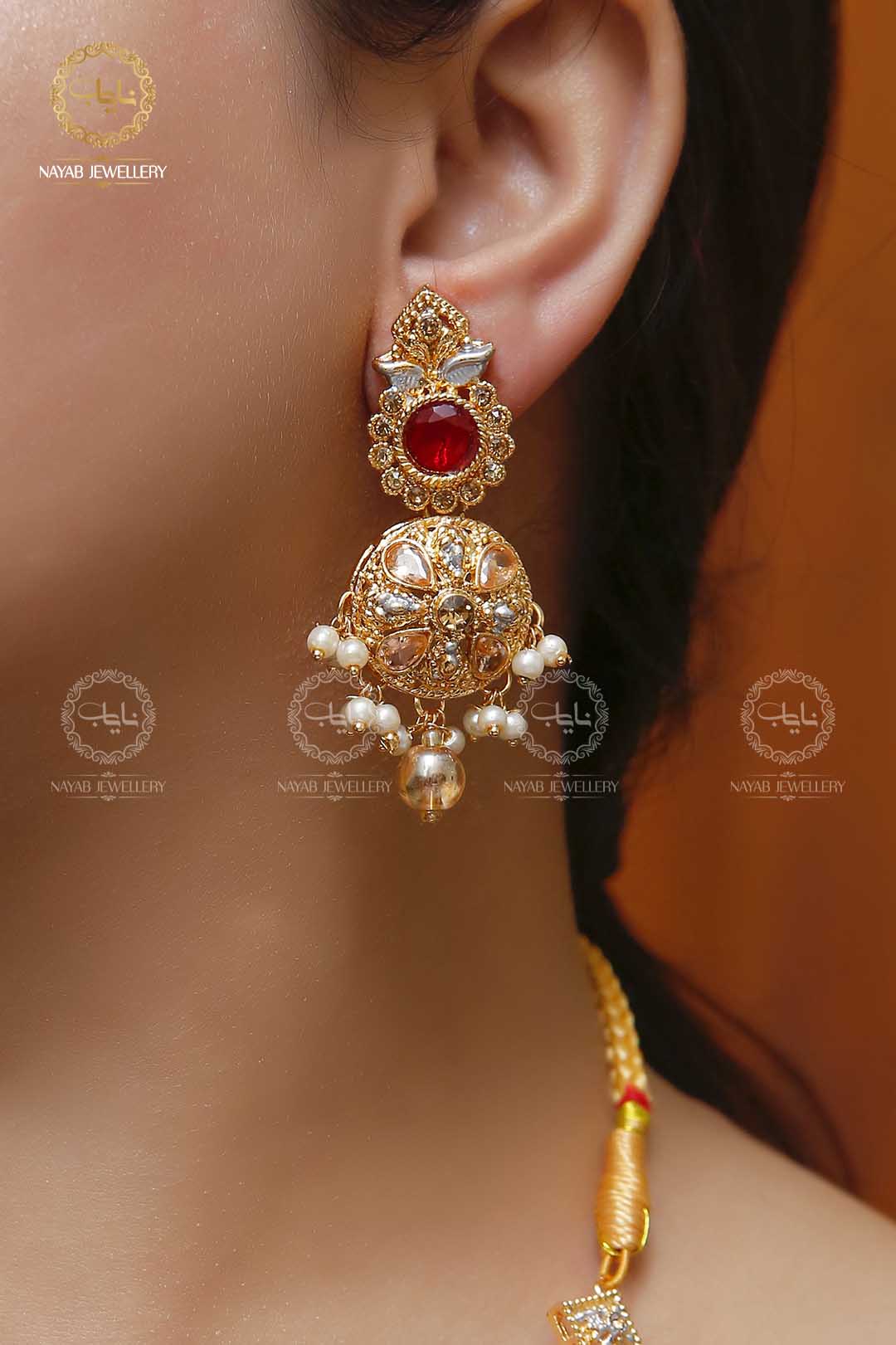 Latest Style Egyptian Mala With Earring NJ-1503