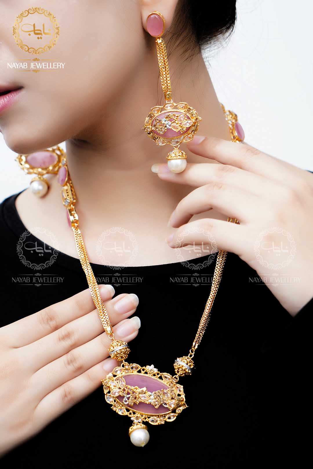 Royal Egyptian Mala Set with Earring NJ-1177