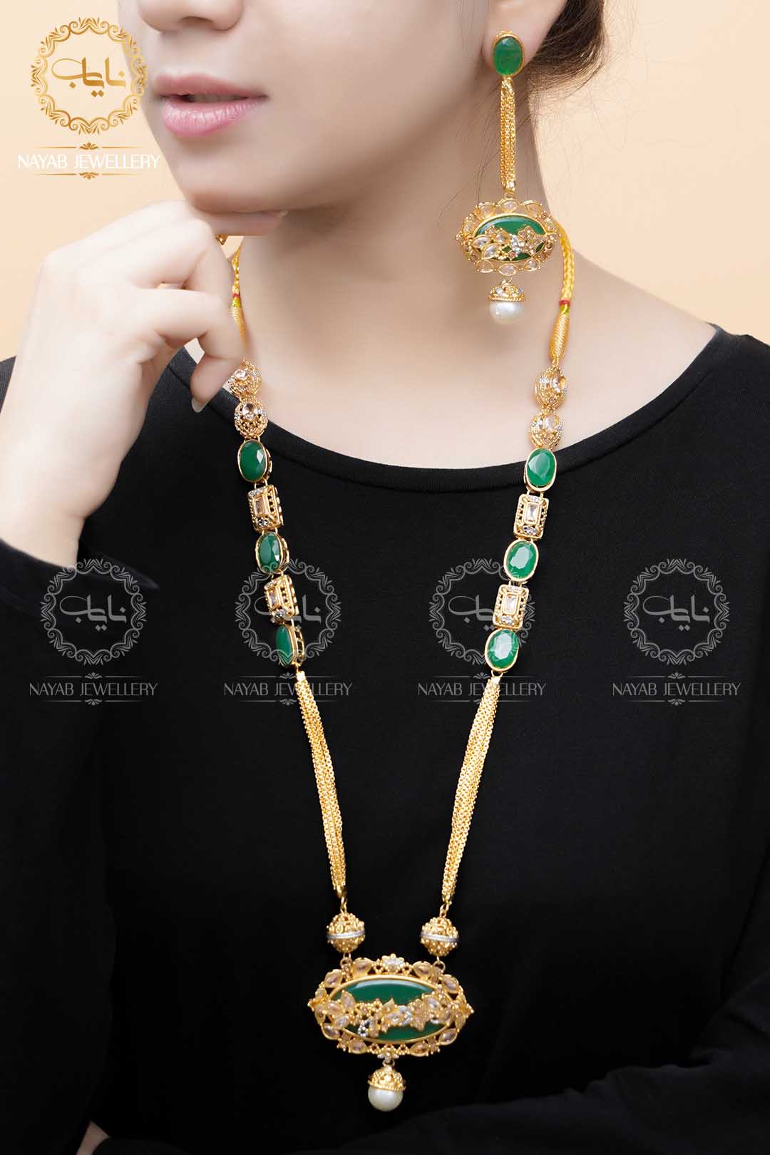 Royal Egyptian Mala Set with Earring NJ-1177