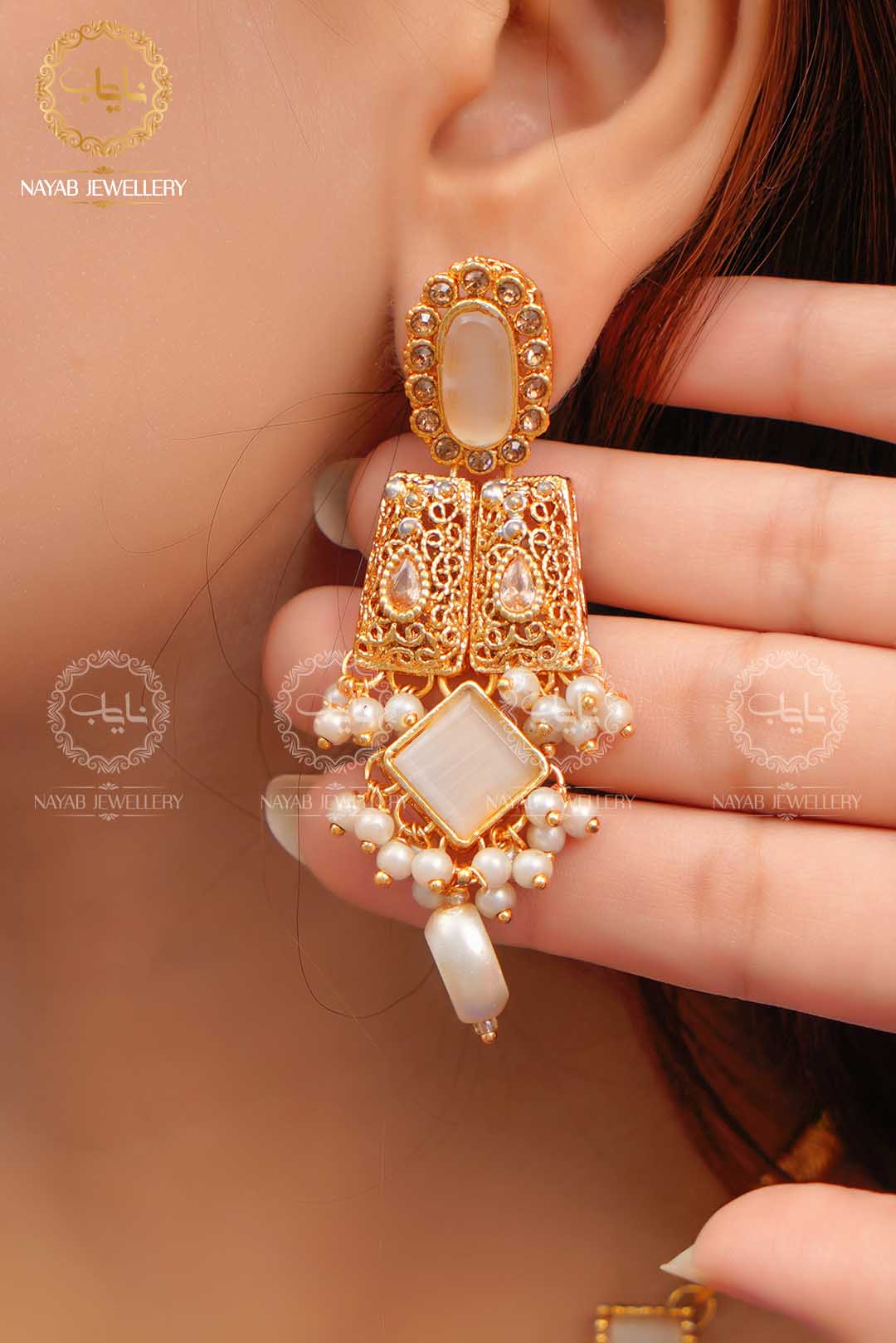 Elegant Egyptian Mala Set with Earring NJ-1212