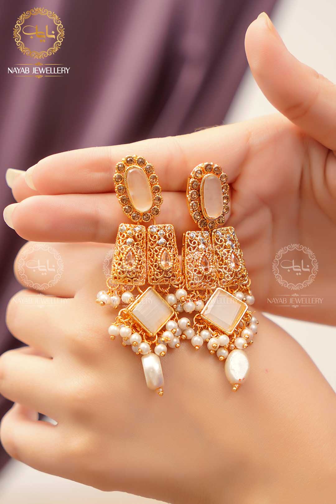 Elegant Egyptian Mala Set with Earring NJ-1212