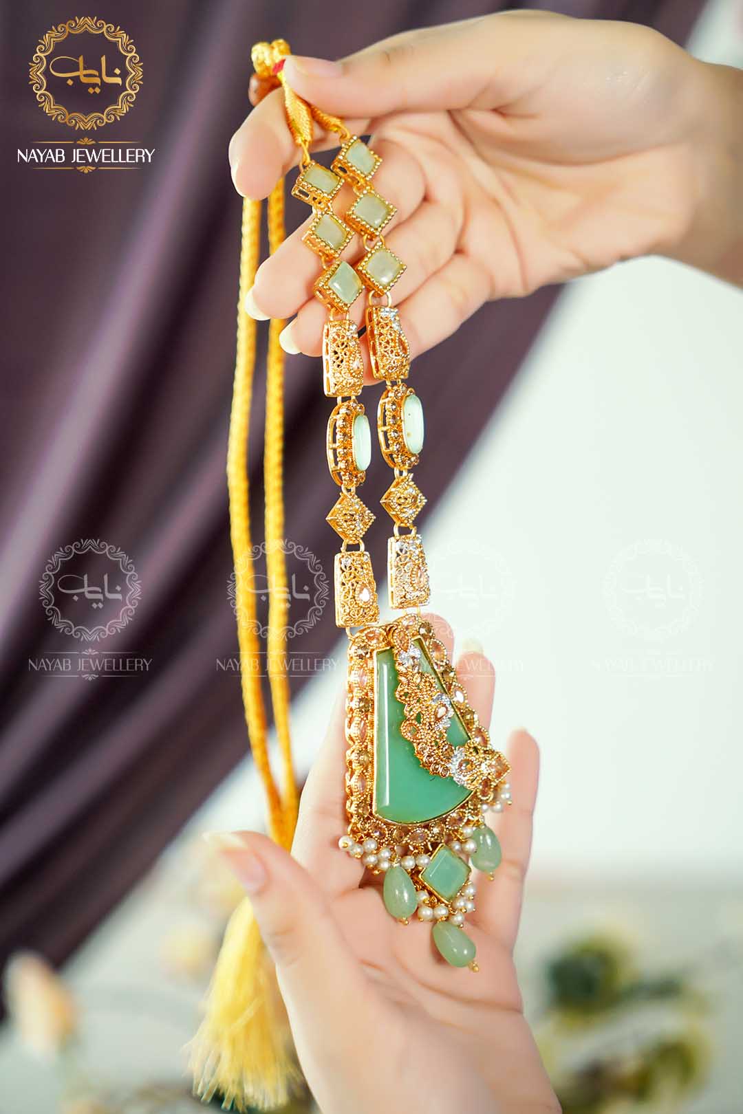 Elegant Egyptian Mala Set with Earring NJ-1212