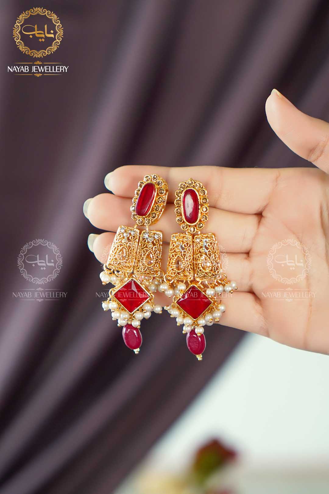 Elegant Egyptian Mala Set with Earring NJ-1212