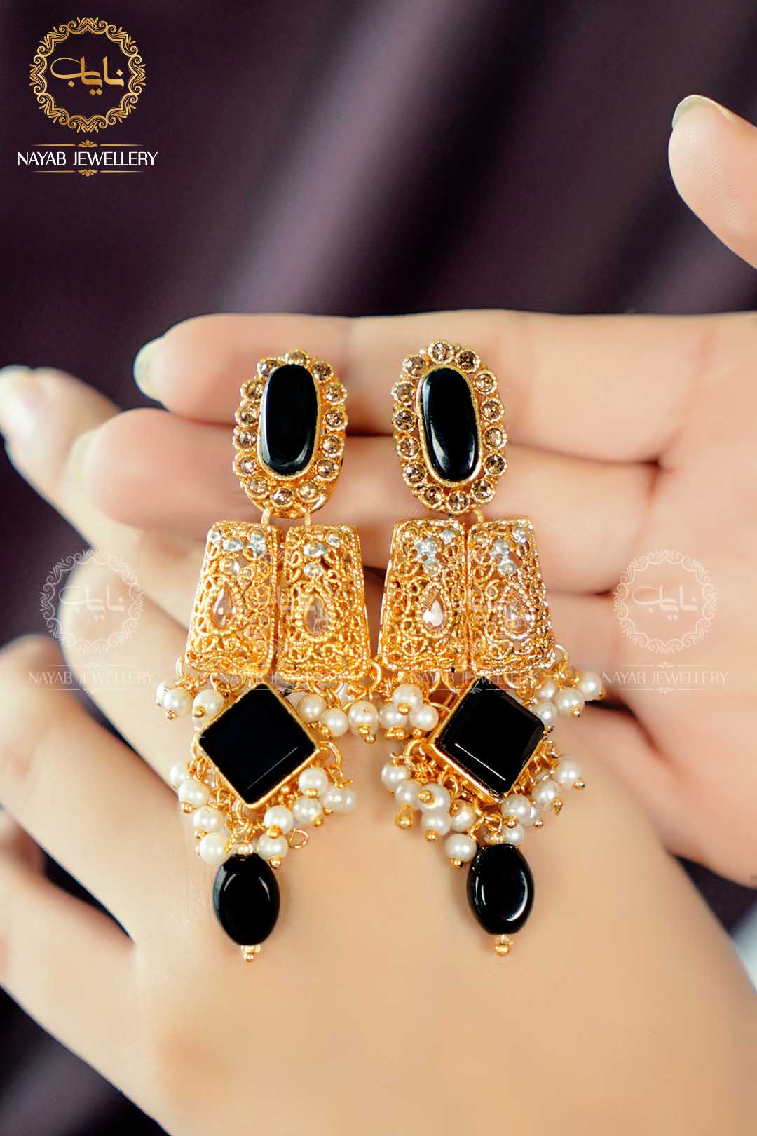 Elegant Egyptian Mala Set with Earring NJ-1212