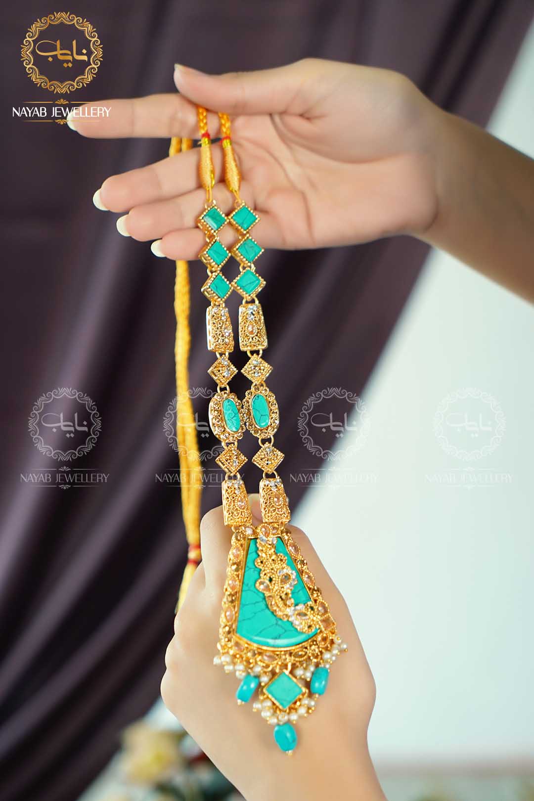 Elegant Egyptian Mala Set with Earring NJ-1212