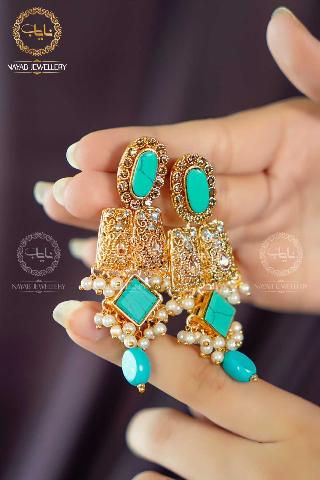 Elegant Egyptian Mala Set with Earring NJ-1212