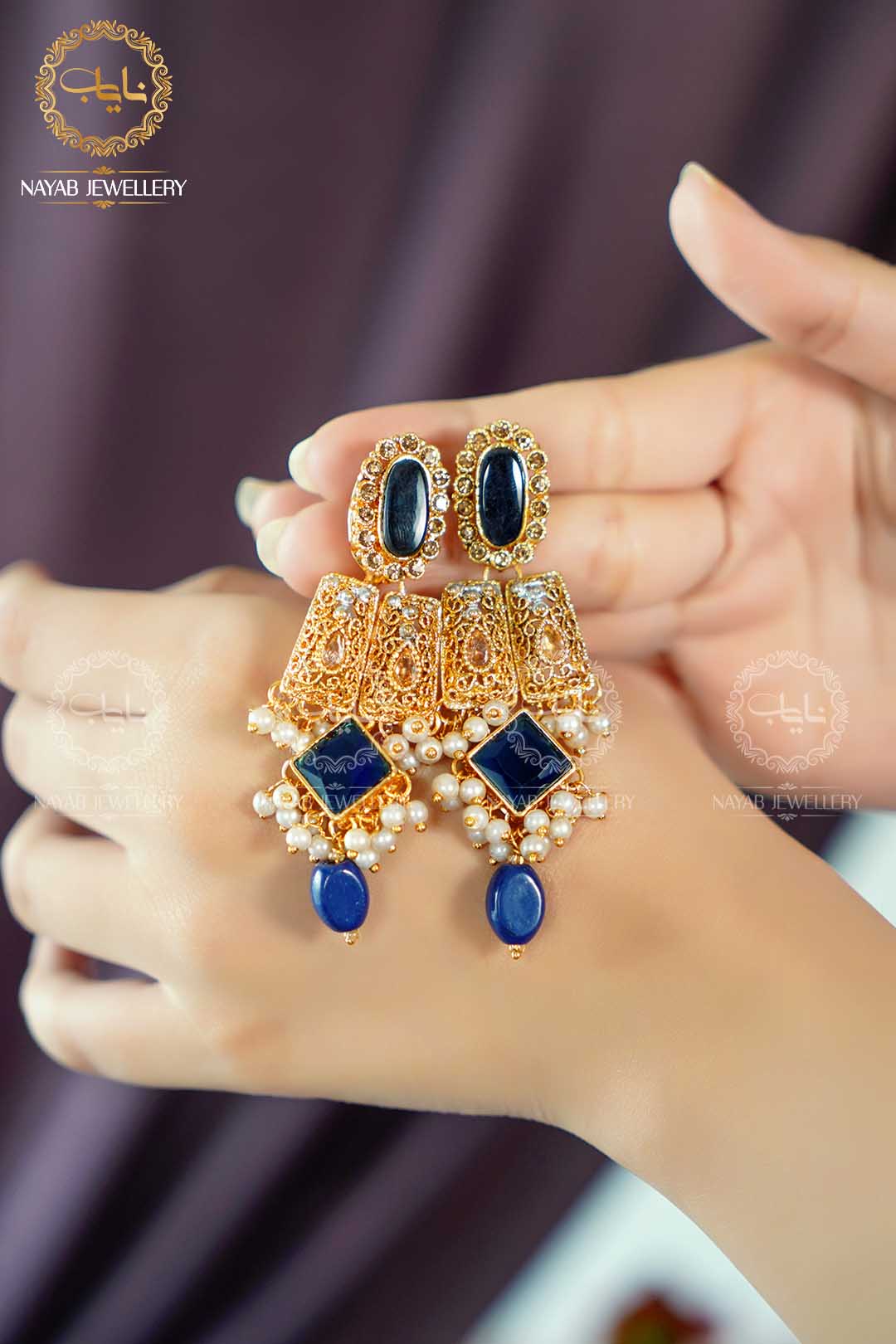 Elegant Egyptian Mala Set with Earring NJ-1212