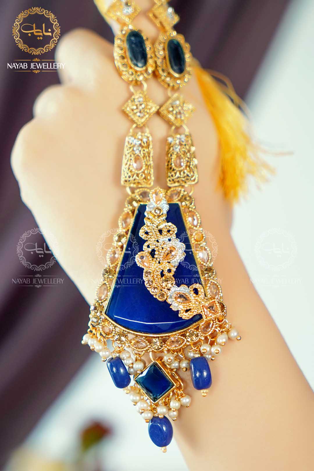 Elegant Egyptian Mala Set with Earring NJ-1212