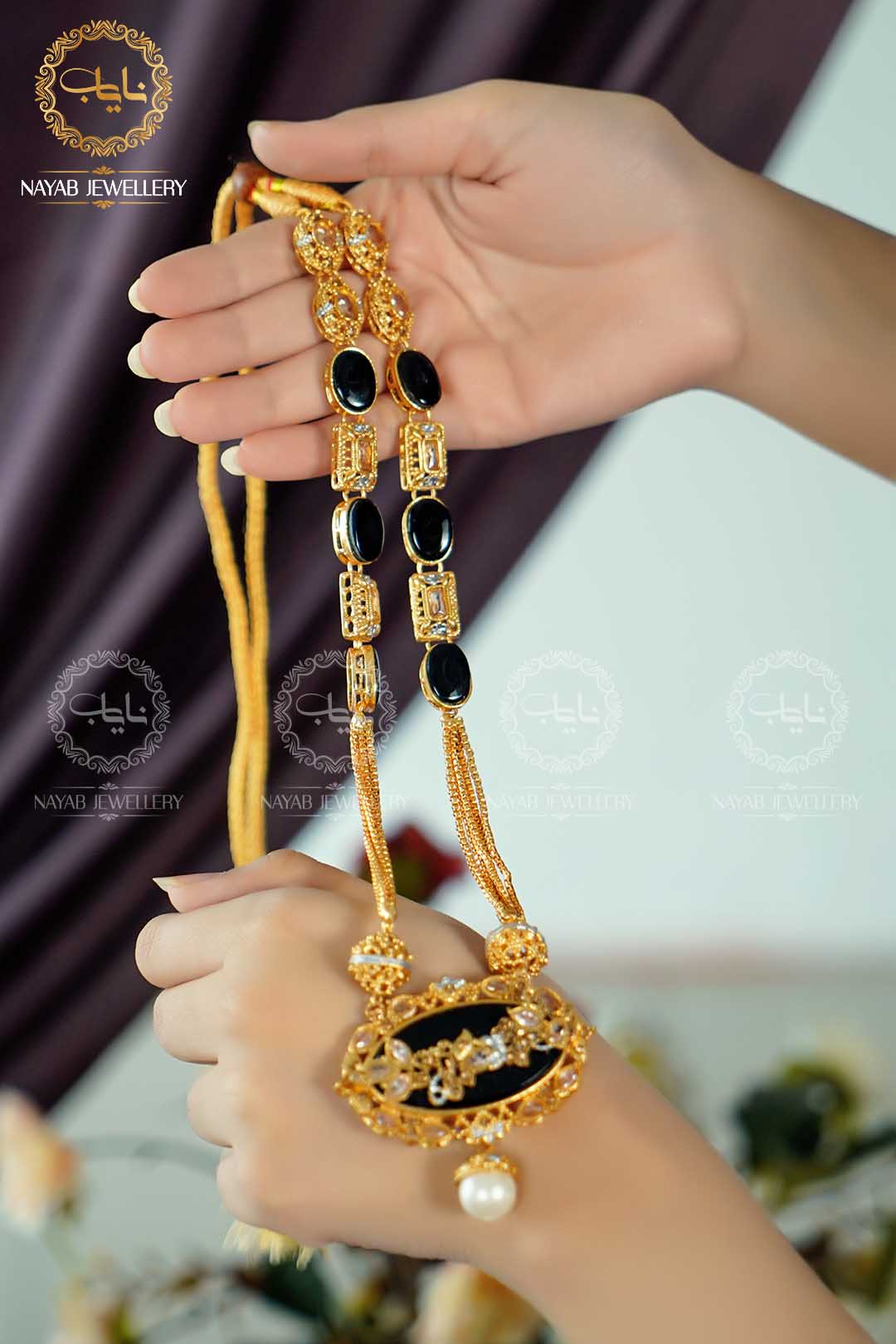 Royal Egyptian Mala Set with Earring NJ-1177