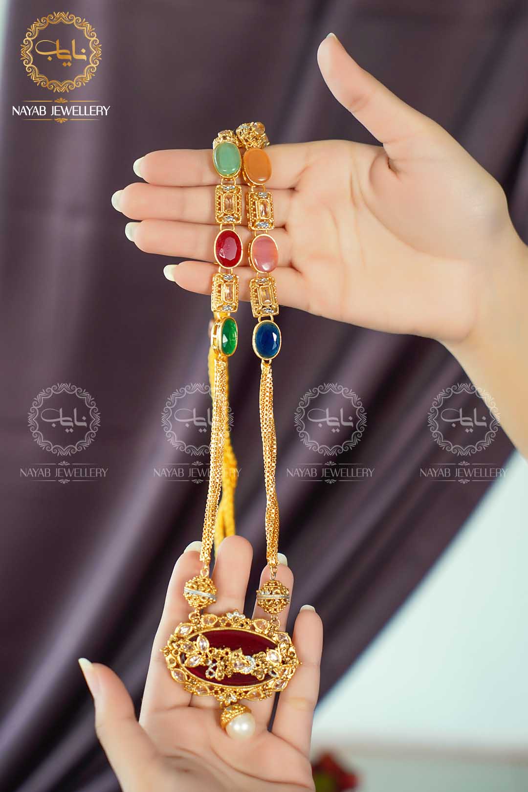 Royal Egyptian Mala Set with Earring NJ-1177