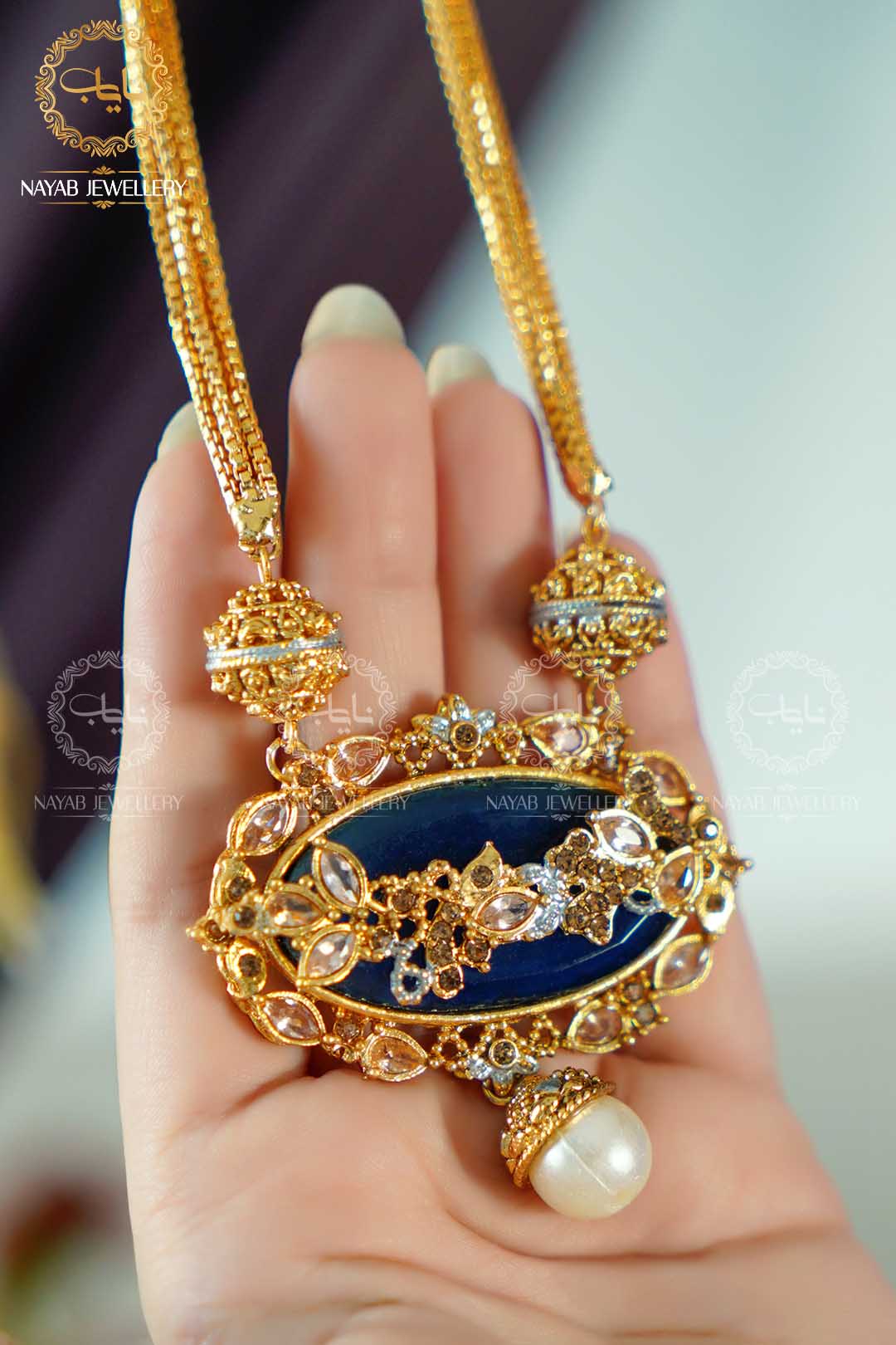 Royal Egyptian Mala Set with Earring NJ-1177