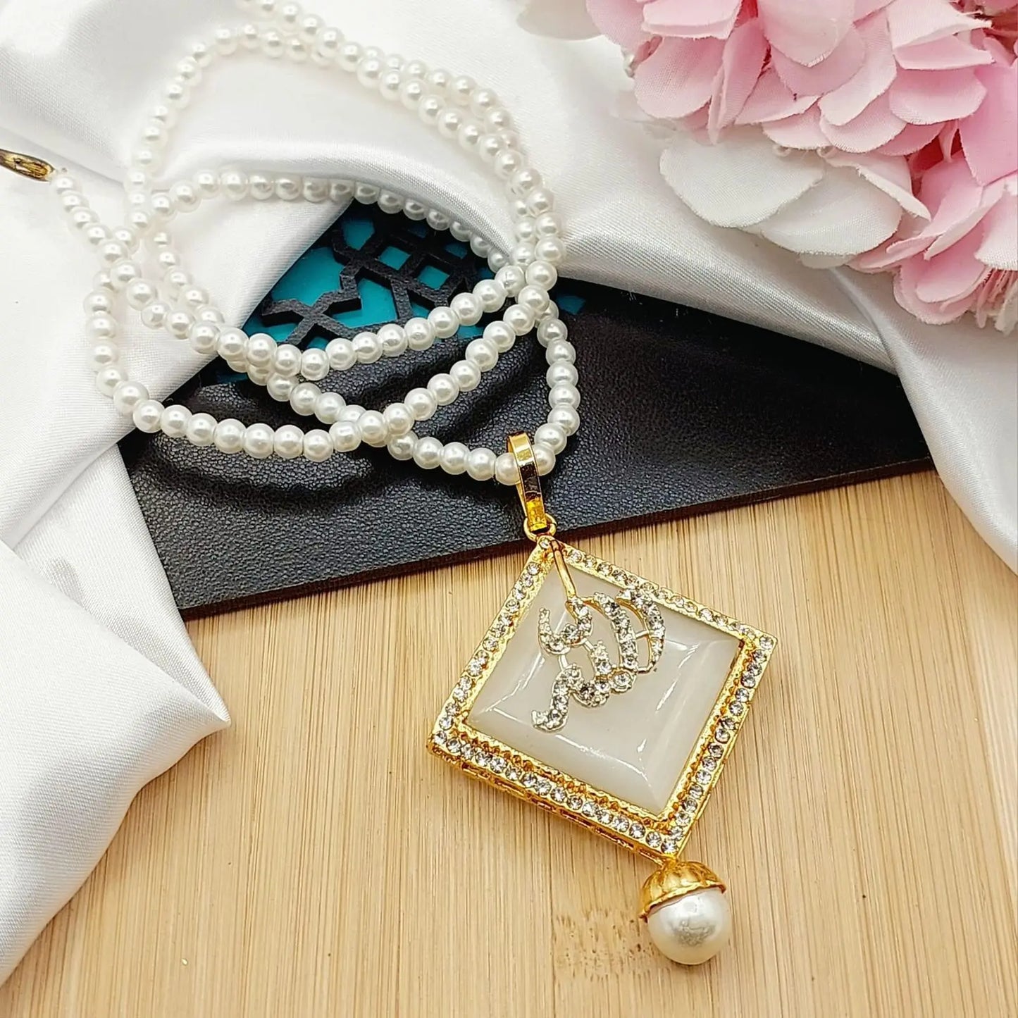 Egyptian Squre Stone Calligraphy pendant -2180 Nayab Jewellery