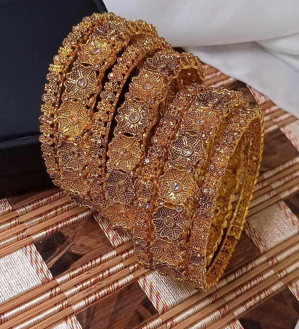 Bangle Artificial Jewellery In Gold Look Buy Daily Wear Gold