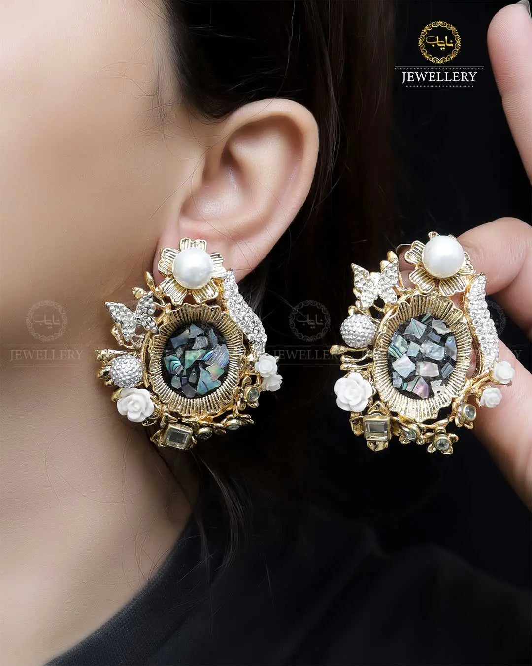 Hand made Designer Tops Earrings NJ-1769 Nayab Jewellery
