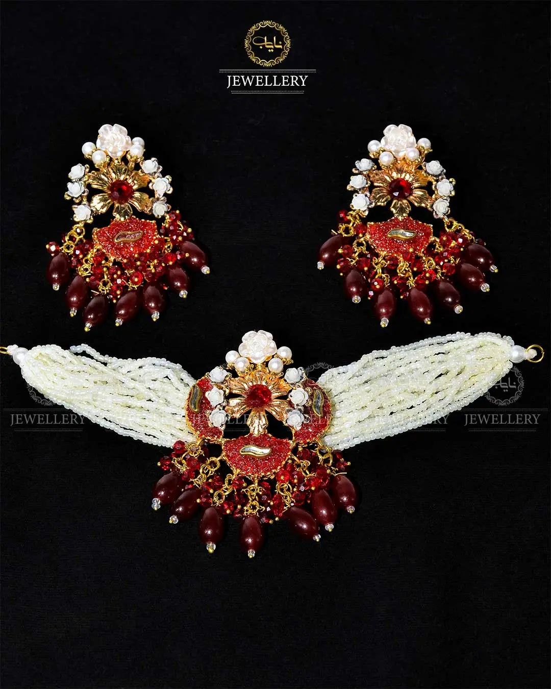 Handmade Crush Chokar Necklace set NJ -1677 Nayab Jewellery