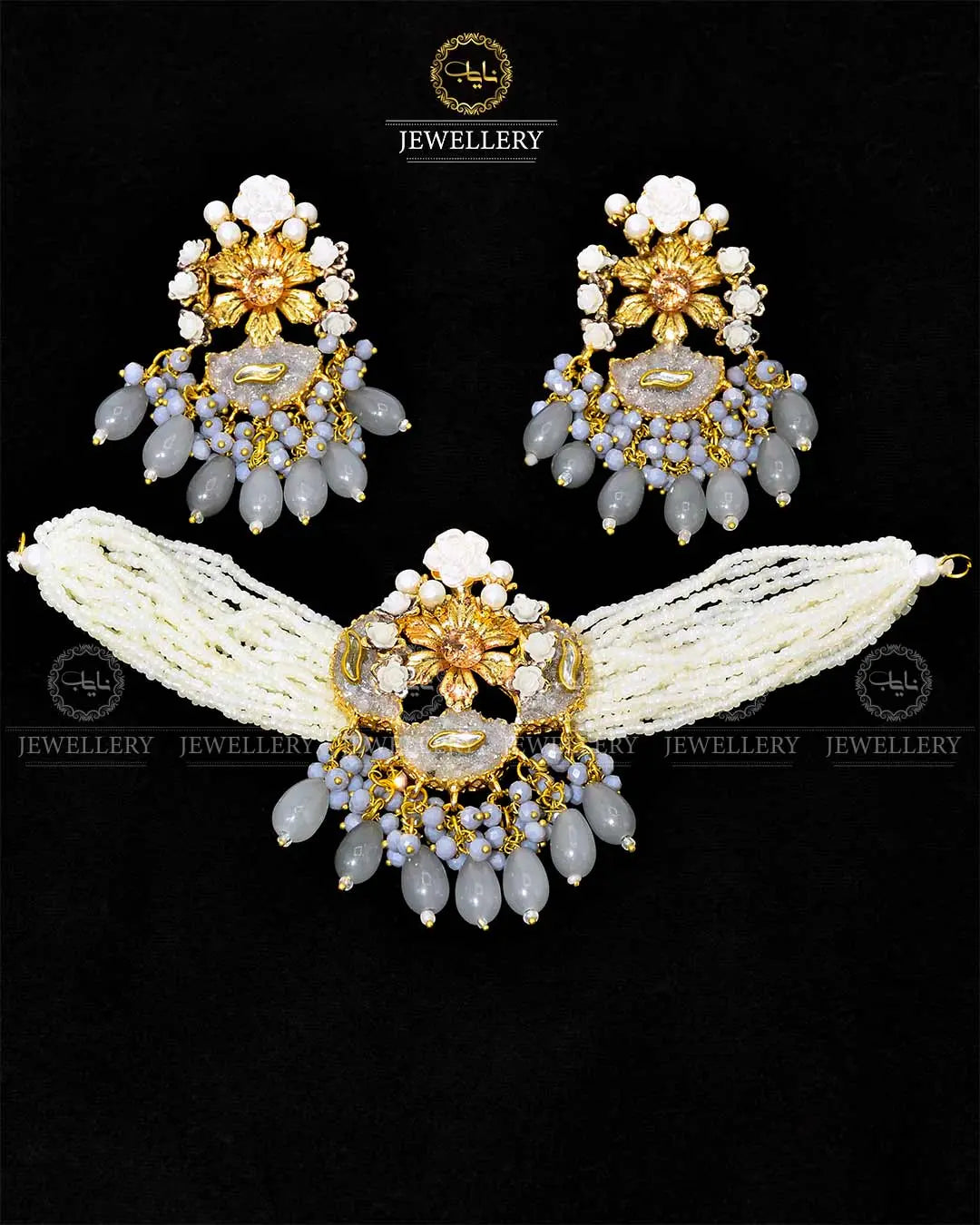 Handmade Crush Chokar Necklace set NJ -1677 Nayab Jewellery
