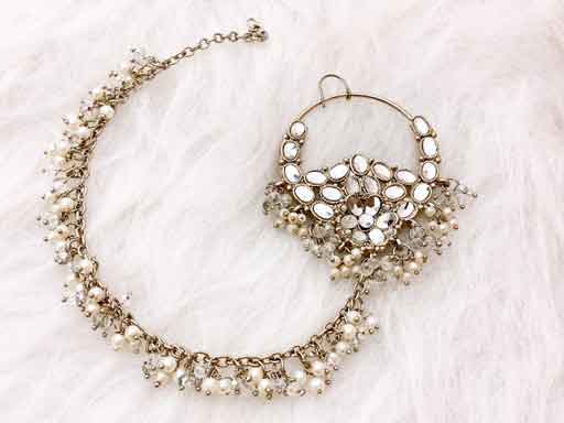 Kundan Nose Ring NJ-1591
