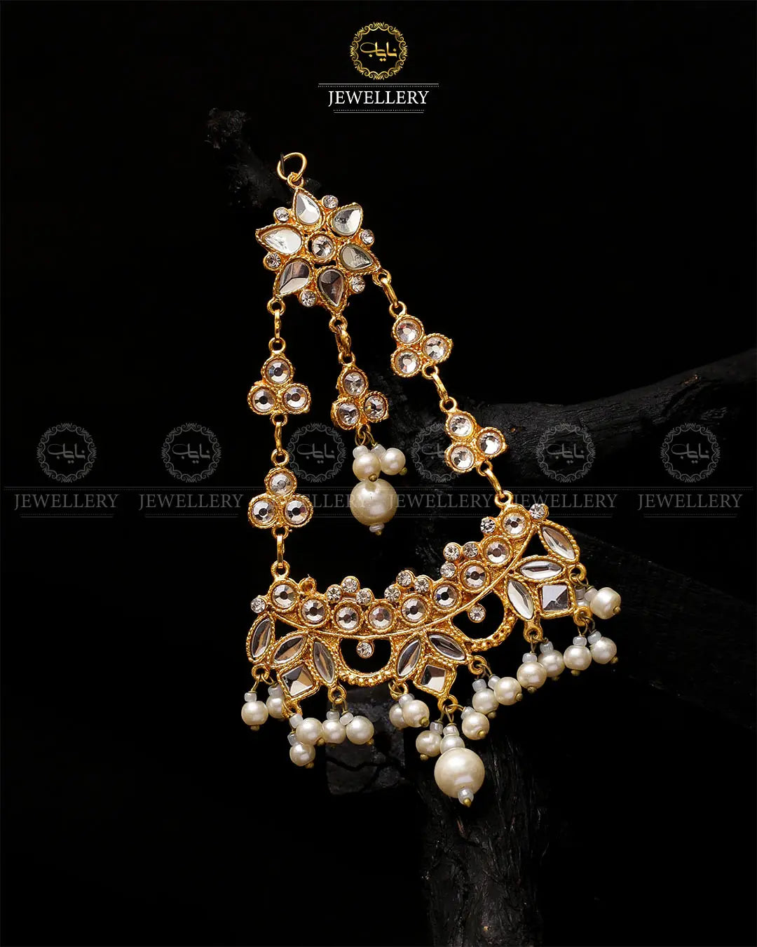 Kundan mid size jhomer-2104 Nayab Jewellery