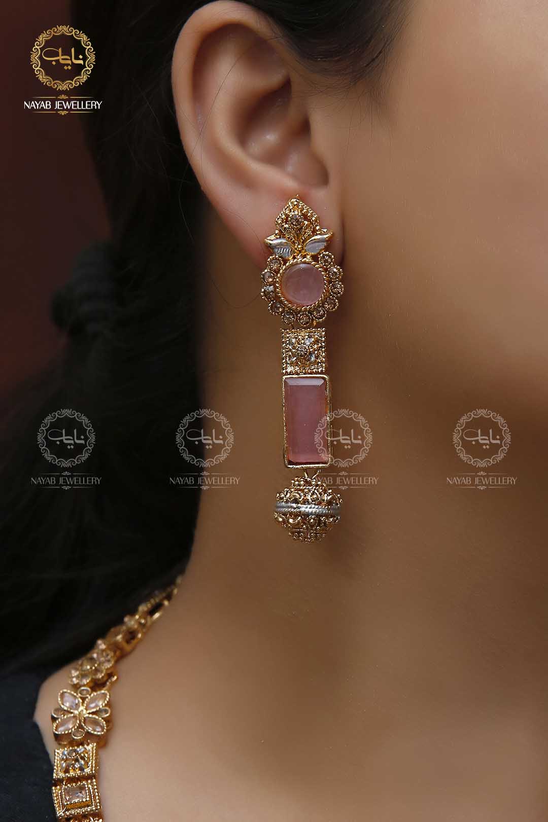 Trendy Bridal Egyptian Mala with Earring NJ-1166