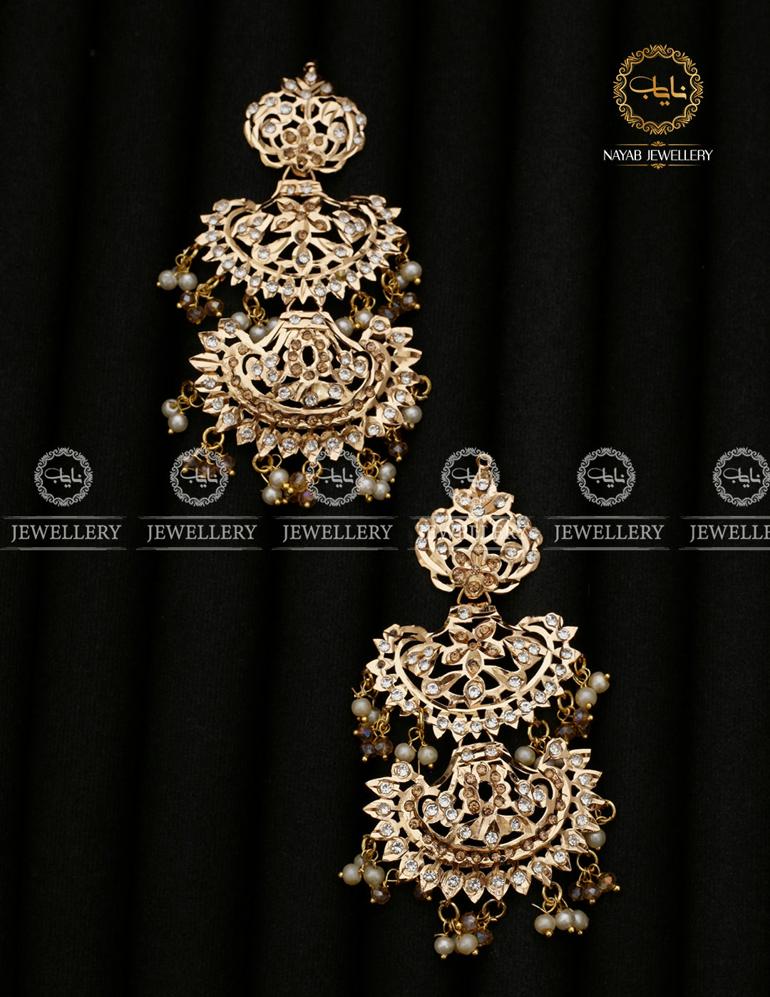 Gold plated Hyedrabadi Earrings-2798