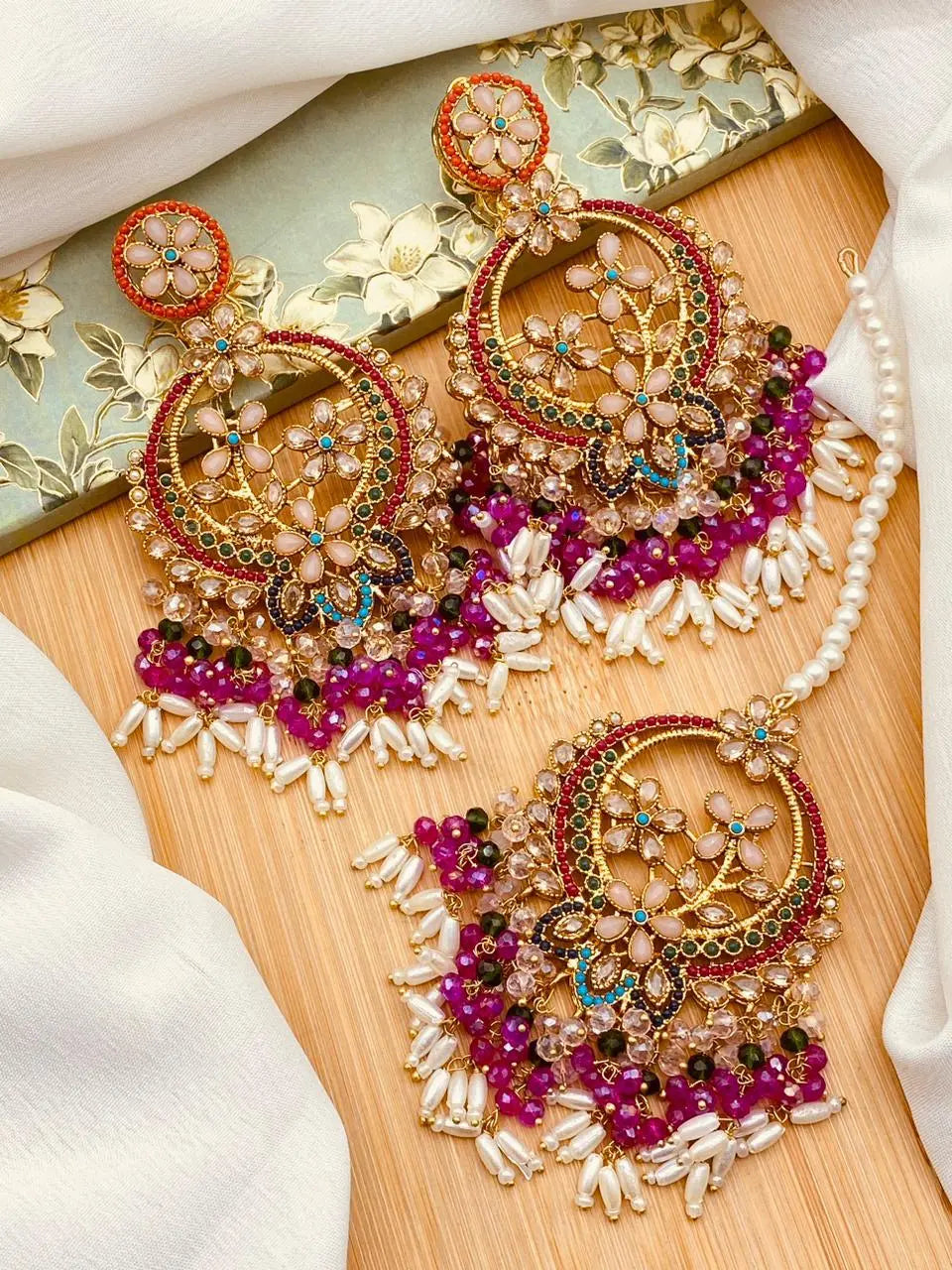 Marjan Traditional Noratan Baali Tika -2137-Golden Nayab Jewellery