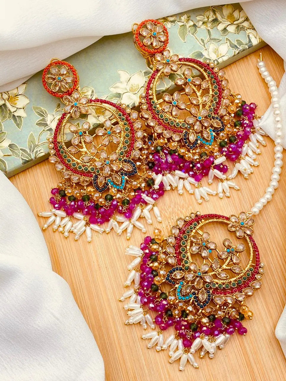 Marjan Traditional Noratan Baali Tika -2137-Golden Nayab Jewellery