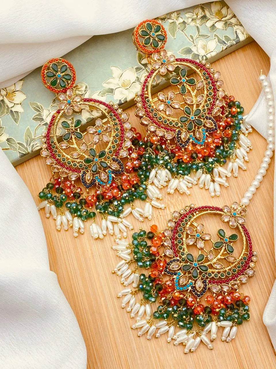 Marjan Traditional Noratan Baali Tika -2137-Golden Nayab Jewellery