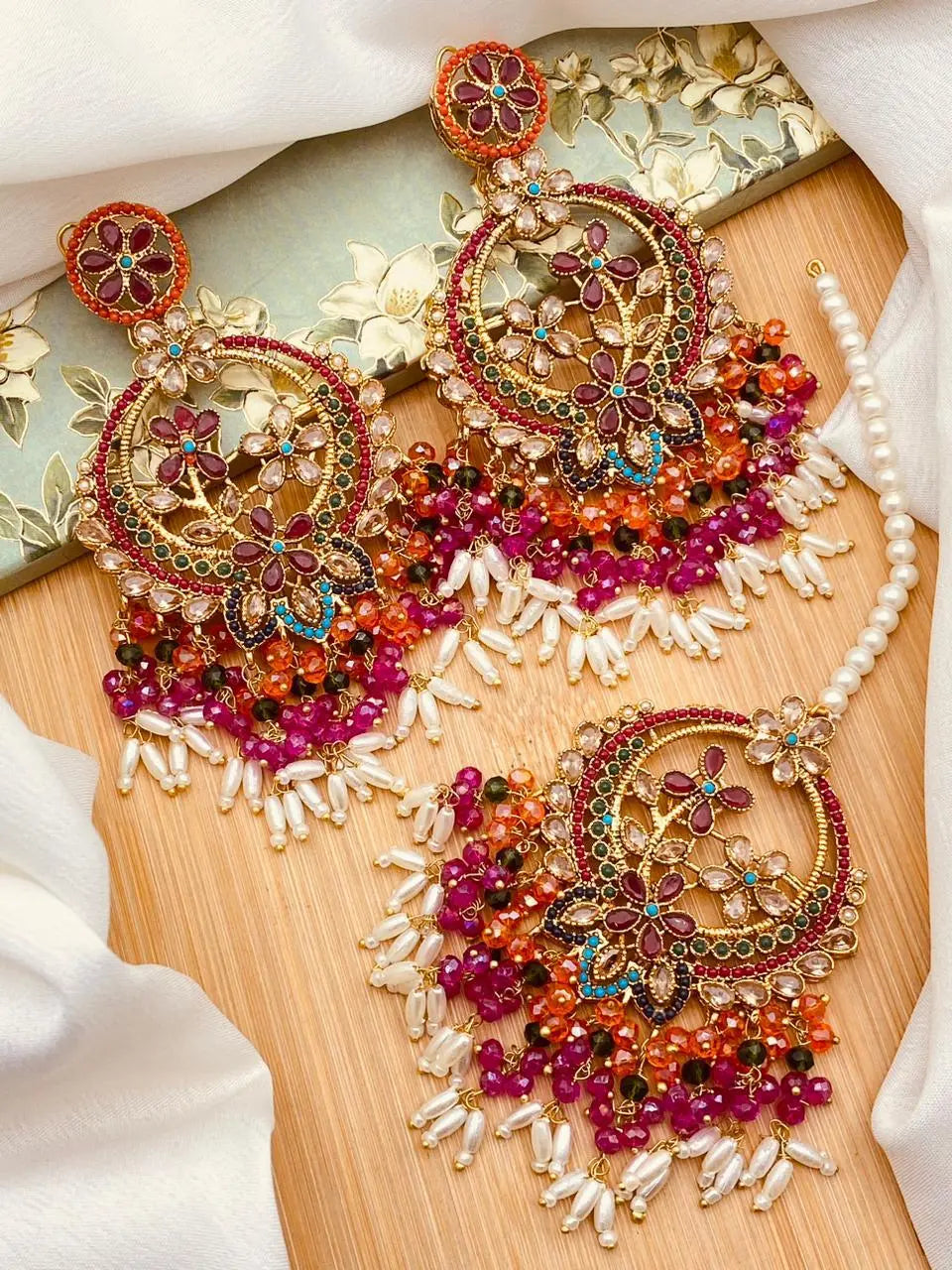 Marjan Traditional Noratan Baali Tika -2137-Golden Nayab Jewellery