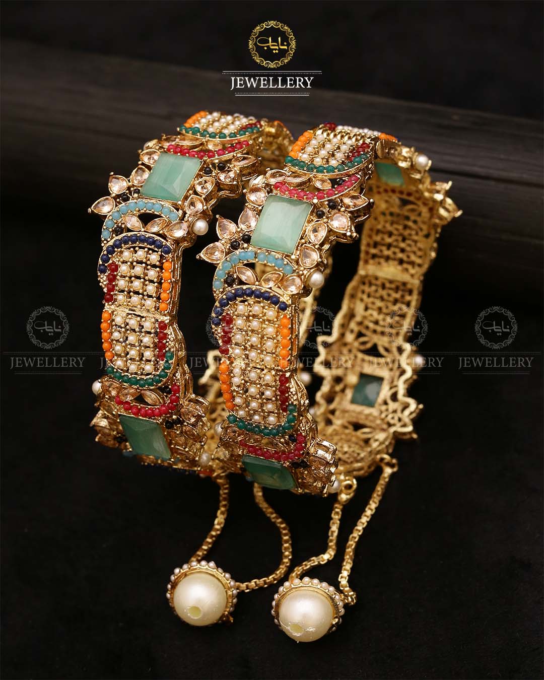 Abiha Noratan Openable Bangles (pair)-2709 Nayab Jewellery
