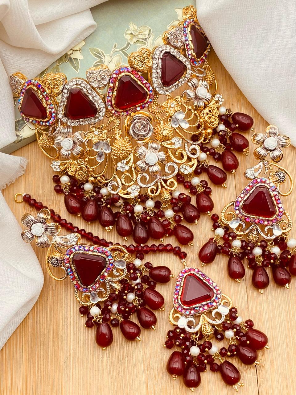 Turkish Collar set-2488 Nayab Jewellery