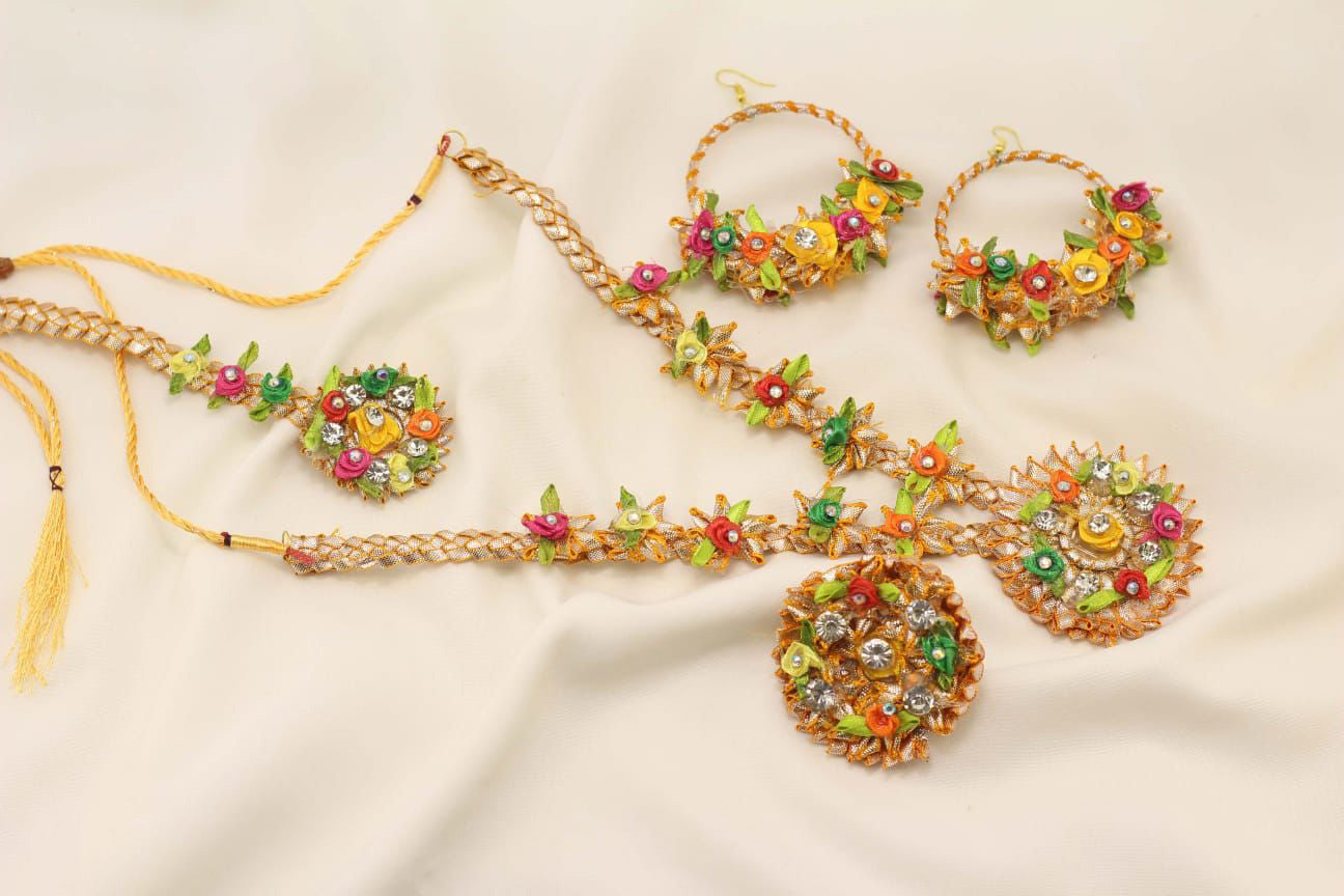 Mehndi/Mayo 4 pcs Mala set-2543 (Copy) Nayab Jewellery