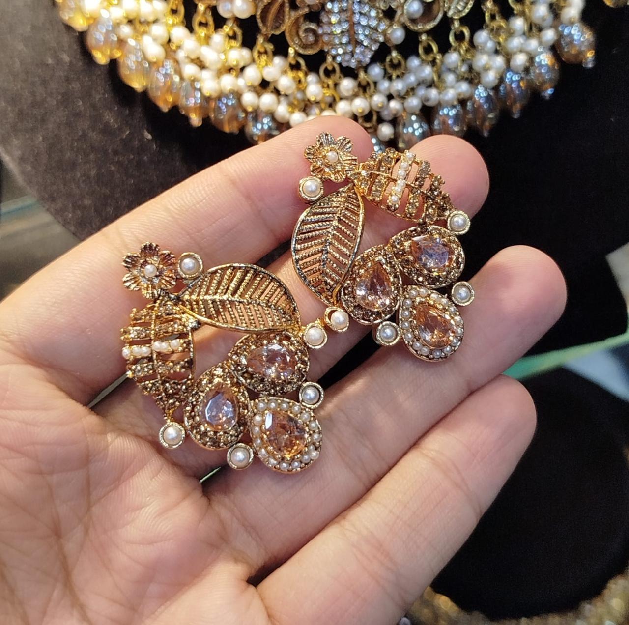 Leaf Studs-2599 Nayab Jewellery