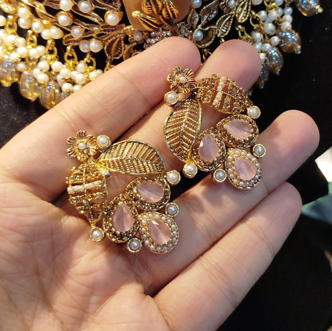 Leaf Studs-2599 Nayab Jewellery