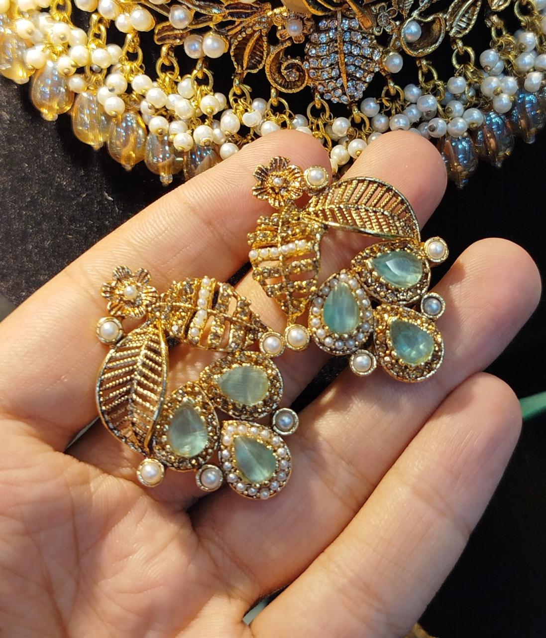 Leaf Studs-2599 Nayab Jewellery