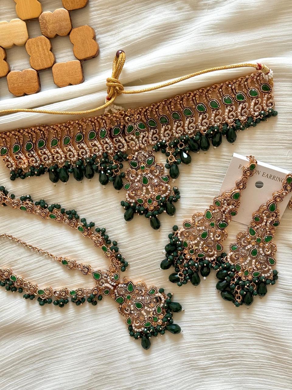 Noratan Sahara Jhumka with Tika-2617 (Copy) Nayab Jewellery